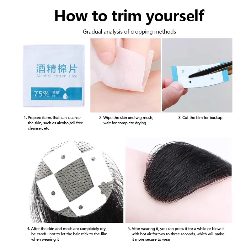 Top of the head Hairpiece Scar Patch