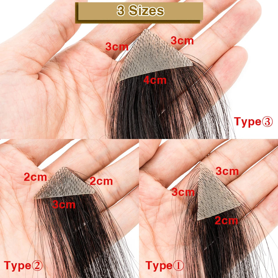 2PC Men Toupee 6inch Hairline Front Human Hair