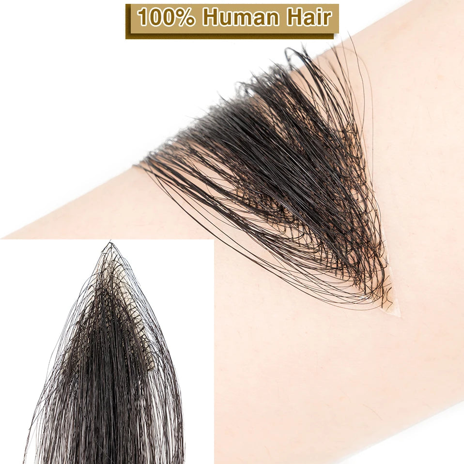 2PC Men Toupee 6inch Hairline Front Human Hair