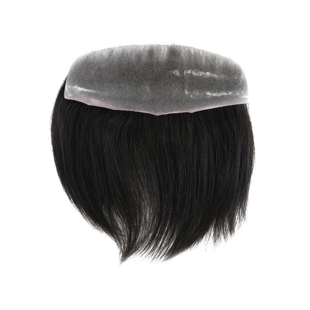 0.06mm Straight Man Toupee V Style Frontal Hairline For Men