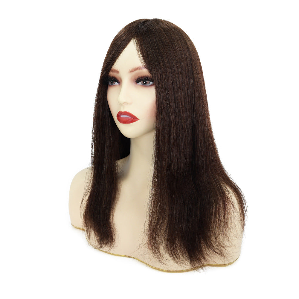 Hair Toppers for Women Real Human Hair Brown color