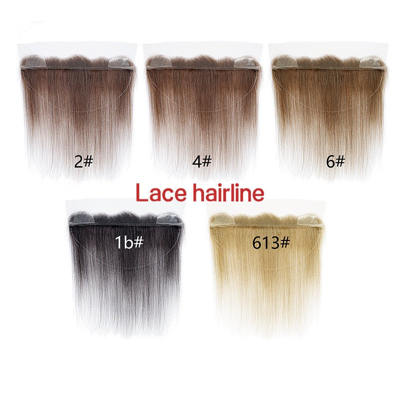 Glue-free human hair hairline topper