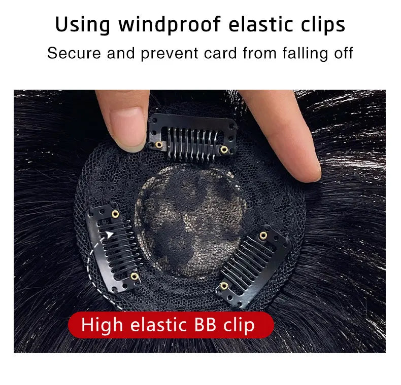 Mens Human Hair Natural Breathable Toupee