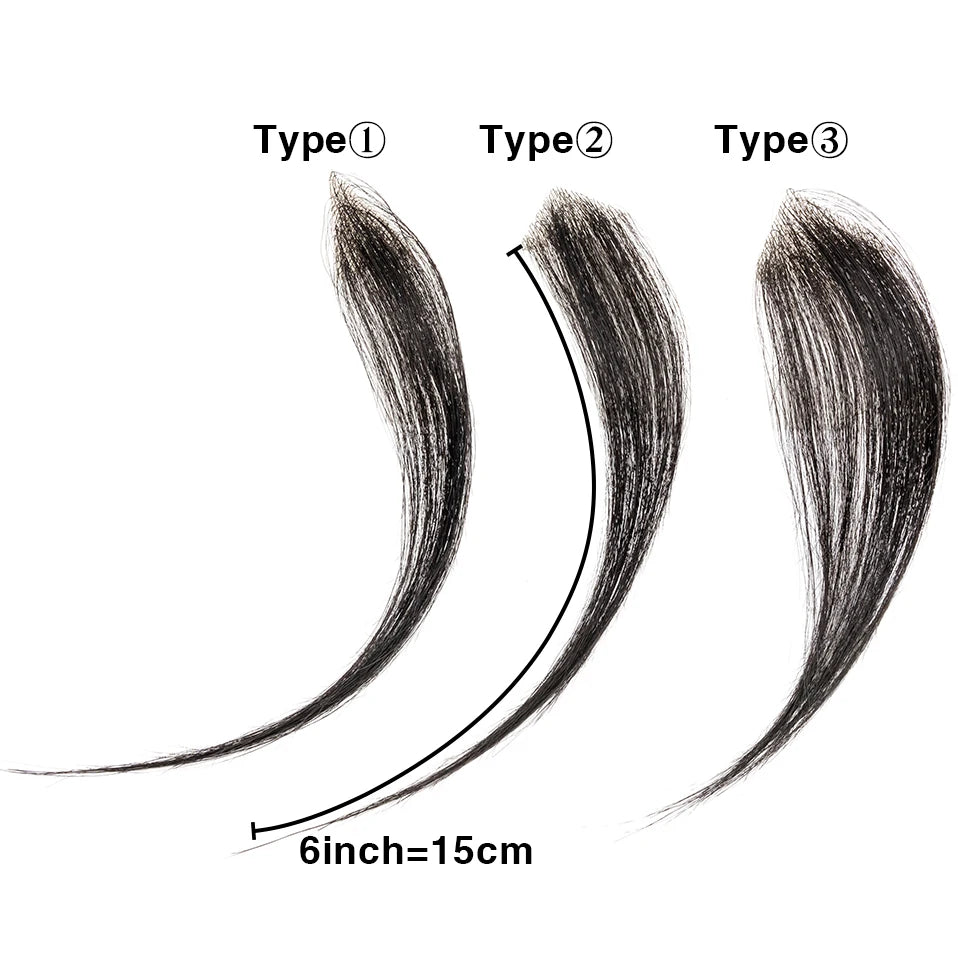 2PC Men Toupee 6inch Hairline Front Human Hair