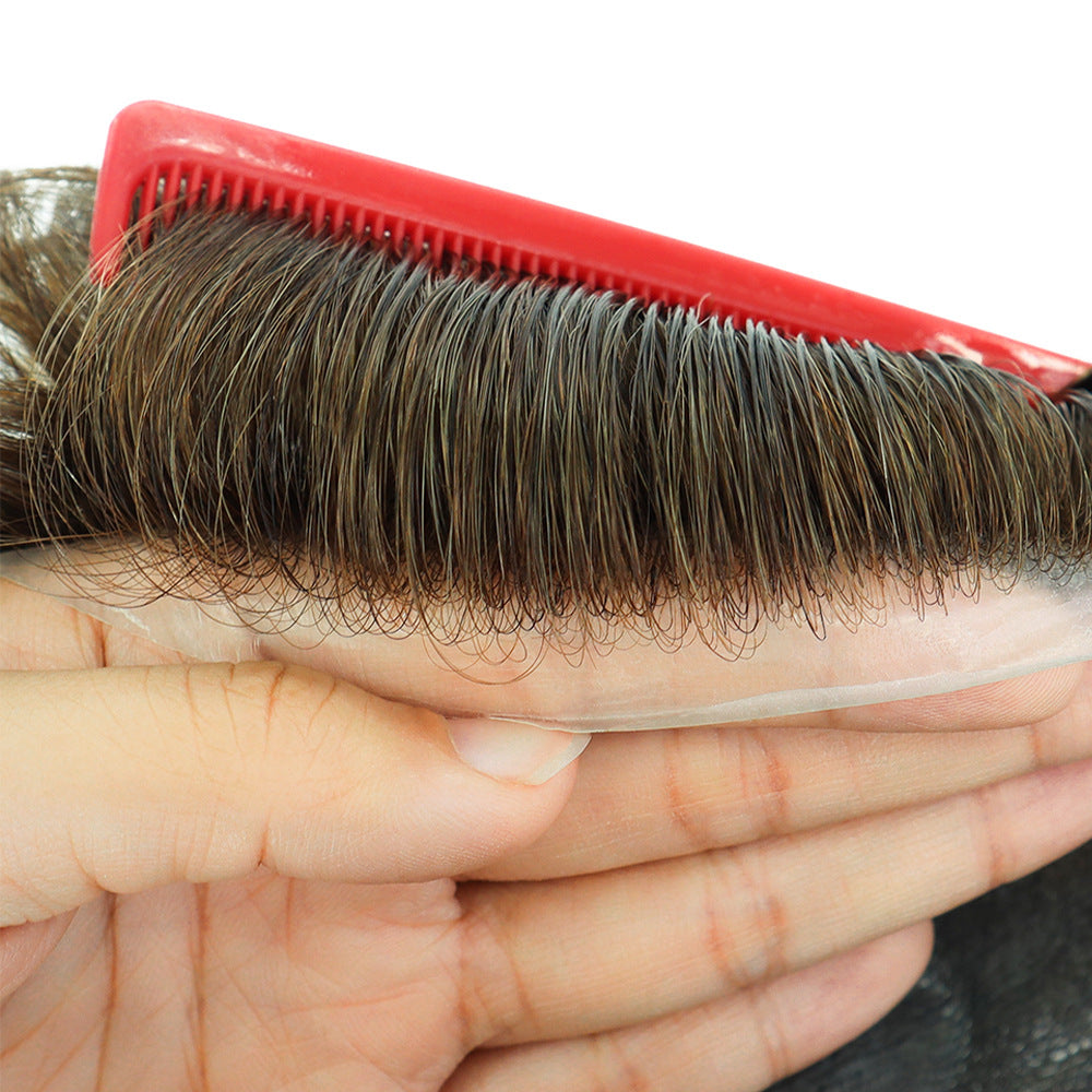 Toupee for Men with 100% Human Hair, 0.08mm Natural Skin Hair