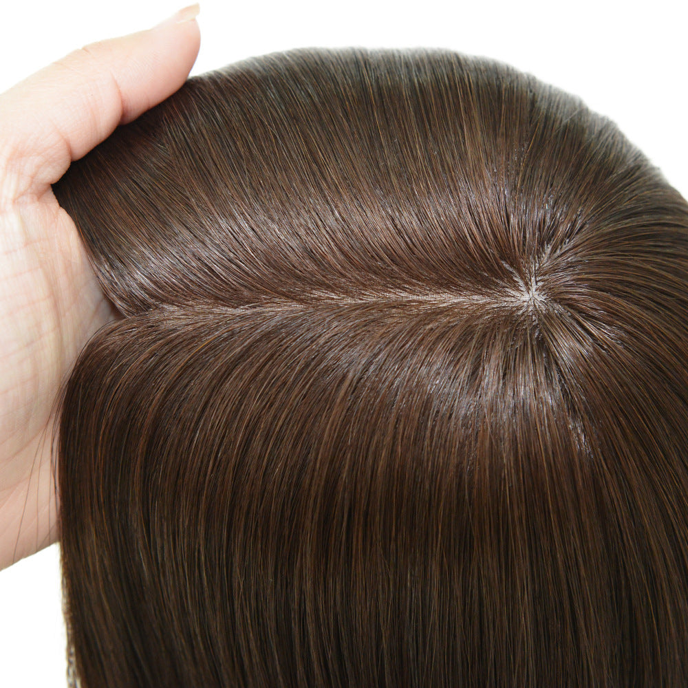 Women's Hair Topper, Silk Base Three Clips 14inch