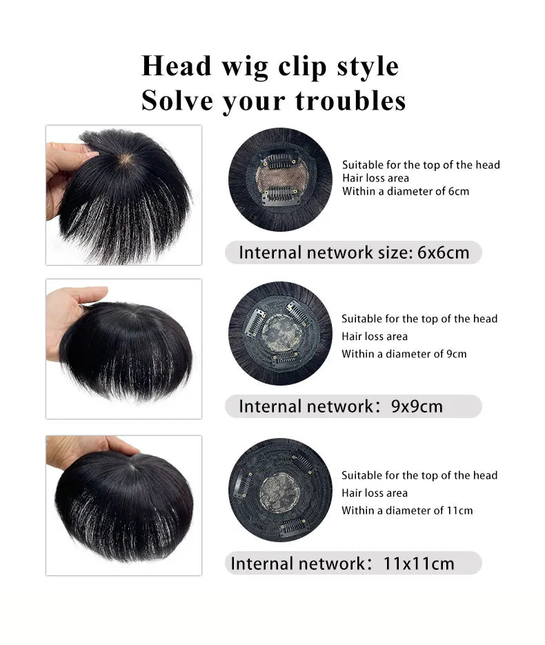 Mens Human Hair Natural Breathable Toupee