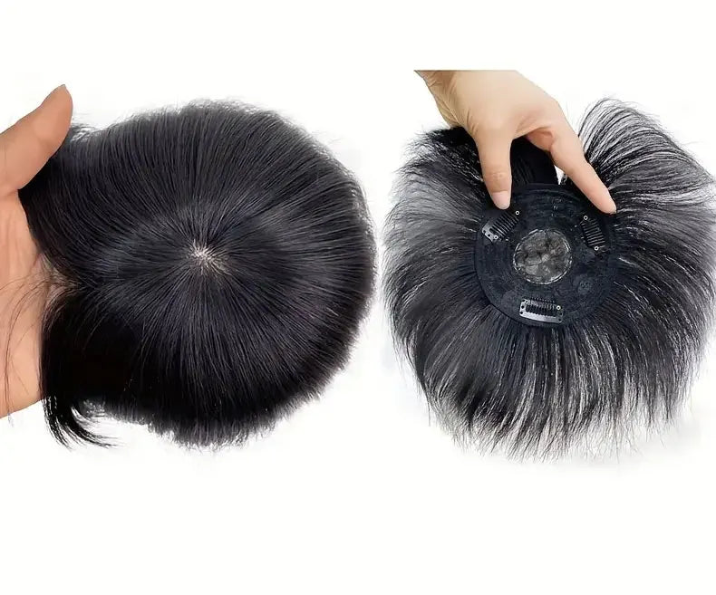 Mens Human Hair Natural Breathable Toupee