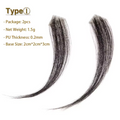 2PC Men Toupee 6inch Hairline Front Human Hair